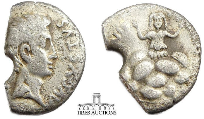 Augustus 27 BC-AD 14. AR Denarius. Struck circa 19 BC. P. Petronius Turpilianus,...