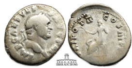 Vespasian AD 69-79. AR Denarius. Pax seated. 18 mm, 3.30 g.