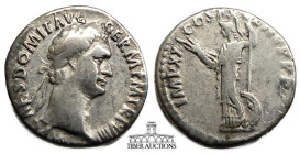 Domitian AD 81-96. AR Denarius. Minerva. 19 mm, 3.01 g.