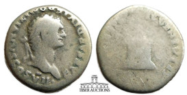 Domitian AD 81-96. AR Denarius. Altar. 18 mm, 3.12 g.