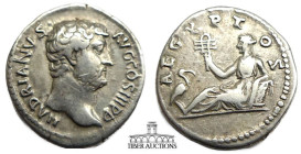 Hadrian AD 117-138. AR Denarius. Travel Series, Egypt. 18 mm, 3.06 g.