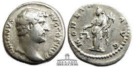 Hadrian AD 117-138. AR Denarius. Moneta. 18 mm, 3.42 g.