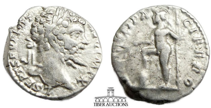 Septimius Severus AD 193-211. Mars. AR Denarius. 16 mm, 3.09 g.
