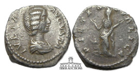 Julia Domna, as Augusta AD 193-217. AR Denarius. Pietas. 18 mm, 2.35 g.