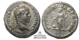 Caracalla AD 198-217. AR Denarius. Providentia. 19 mm, 3.11 g.