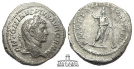 Caracalla AD 198-217. AR Denarius. Serapis. 19 mm, 2.71 g.