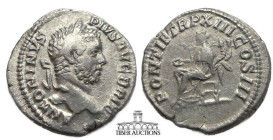Caracalla AD 198-217. AR Denarius. Concordia. 19 mm, 1.82 g.