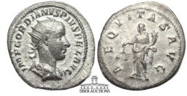 Gordian III AD 243-244. AR Antoninianus. Aequitas. 22 mm, 4.02 g.
