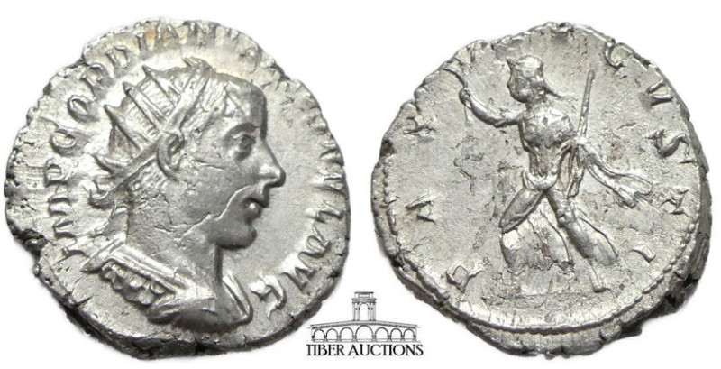 Gordian III AD 243-244. AR Antoninianus. Pax. 22 mm, 4.39 g.