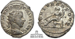 Gordian III AD 243-244. AR Antoninianus. Fortuna. 23 mm, 4.77 g.