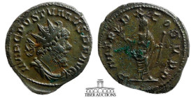 Postumus, Romano-Gallic AD 260-269. Billon Antoninianus. Serapis. 21 mm, 3.69 g.