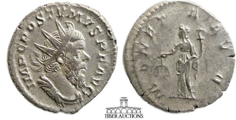 Postumus, Romano-Gallic AD 260-269. Billon Antoninianus. Moneta. 23 mm, 3.32 g.