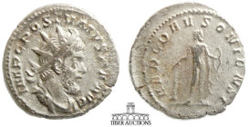 Postumus, Romano-Gallic AD 260-269. Billon Antoninianus. Hercules. 22 mm, 3.54 g.