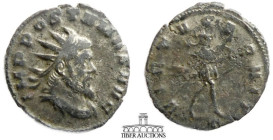 Aureolus, in the name of Postumus AD 268. Billon Antoninianus. Mediolanum, Mars. 20 mm, 3.24 g.