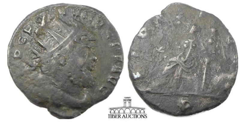 Aureolus, in the name of Postumus AD 268. Billon Antoninianus. Mediolanum, Fides...