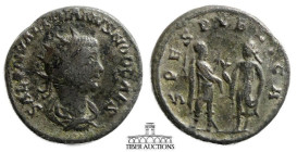 Saloninus, as Caesar AD 258-260. Billon Antoninianus. Spes. 19 mm, 4.33 g.