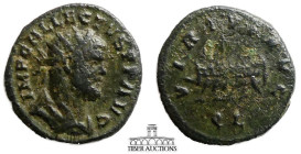 Allectus. Romano-British Emperor AD 293-296. Æ Quinarius. Londinium mint. Galley. 19 mm, 2.43 g.