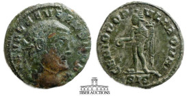 Severus II, as Caesar AD 305-306. Æ 1/4 Follis. GENIUS. SISCA MINT. 19 mm, 2.07 g. Rare