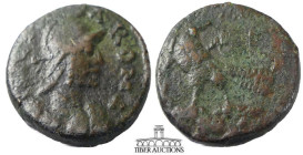Ostrogoths, Theoderic 40 Nummi. AD 493-526. Rome mint. Helmeted and draped bust of Roma / Eagle standing l. on ground line. 21 mm, 8.00 g.