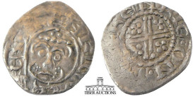 Richard I AR Penny.1189-1199. London. Crowned bust facing / Voided short cross, quatrefoil of pellets in angles. 22 mm, 1.46 g.