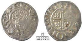 John AR Penny. 1199-1216. London mint. Bust of John facing / Voided short cross with quatrefoil in each angle. 17 mm, 1.16 g.