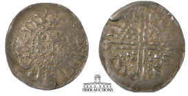 Henry III AR Penny. 1216-1272. York mint. Thomas, moneyer. Crowned facing head / Voided long cross. 18 mm, 1.42 g.