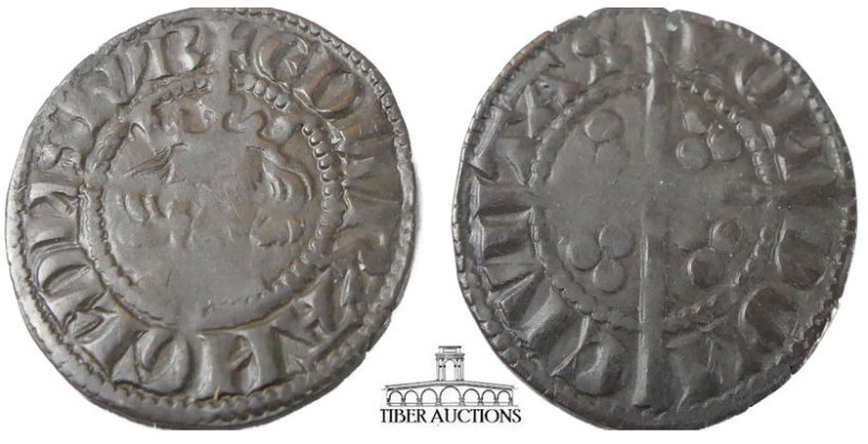 Edward I AR Penny. 1272-1307. London mint. Crowned facing bust / Long cross patt...