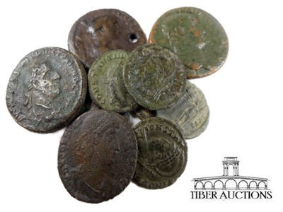 10 assorted Roman coins. 47.15 g.