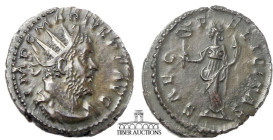 Marius. Romano-Gallic Emperor AD 269. Billon Antoninianus. Treveri (Trier) mint. Radiate, draped, and cuirassed bust right / Felicitas standing left, ...