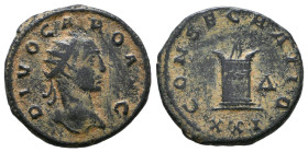 Divus Carus. Died A.D. 283. Æ antoninianus 

Reference:

Condition: Very Fine

weight:4.1gr
