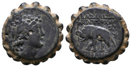 Greek Coins. 4th - 3rd century B.C. AE 

Reference:

Condition: Very Fine

weight:8,3gr