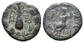Greek Coins. 4th - 3rd century B.C. AE 

Reference:

Condition: Very Fine

weight:2,1gr