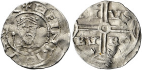 DUISBURG Heinrich III., 1039 - 1056. Denar (1.54g). o.J. (um 1046 - 1056), Duisburg. + HEINRICVS REX, gekröntes Brustbild von vorne, links Kugelzepter...