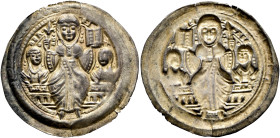 QUEDLINBURG Beatrix II. von Winzenburg, 1138 - 1160. Brakteat (0.78g). o.J., Quedlinburg. BEA - T - RI - X - AB, Äbtissin sitzend von vorne mit Lilie ...