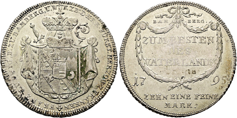 BAMBERG. Bistum Franz Ludwig von Erthal, 1779 - 1795. Konventionstaler (28.03g)....