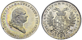 BAYERN Karl Theodor, 1777 - 1799. Konventionstaler (28.00g). 1792 CD, München. Auf das Reichsvikariat, sogenannter " Vikariatstaler ". Büste mit offen...