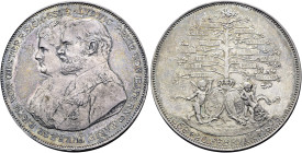 BAYERN Prinzregent Luitpold, 1886 - 1912. Silbermedaille (34.80g). 1893, von A. Börsch. Auf die Silberhochzeit seines ältesten Sohnes Ludwig Leopold J...