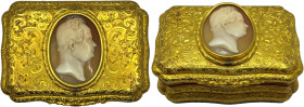 BRANDENBURG / PREUSSEN Friedrich Wilhelm IV., 1840 - 1861. Goldene Tabatiere (186.16g). o.J. (um 1840 oder kurz danach), Deutschland. Goldene Dose im ...