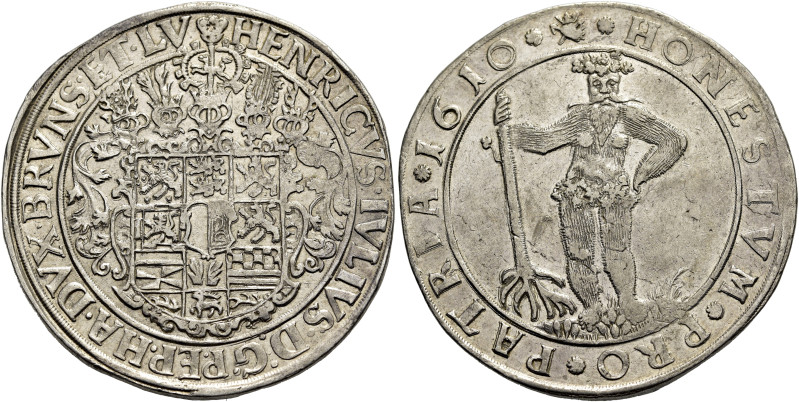 BRAUNSCHWEIG - WOLFENBÜTTEL Heinrich Julius, 1589 - 1613. Reichstaler (28.47g). ...