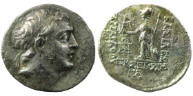 Kings of Cappadocia, Ariarathes IV AR Drachm. Year 33. Diademed head right / Athena Nikephoros left. Simonetta 13c.
Weight 3,99 gr - Diameter 18,19 mm