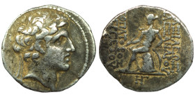 SELEUCIDA KINGDOM, Alexander I Balas. Drachm. 152-145 BC Antioquia. (Uncirculated 1785). Anv: Head of a laureate of Antiochos on the right. Rev: Apoll...