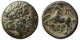 Pisidia, Termessos Æ18. 1st C. BC. Laureate head of Zeus r. / Horse rampant l. SNG BnF 2113.
Weight 3,90 gr - Diameter 17,05 mm