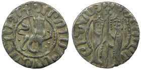 ARMENIA, Cilician Armenia. Royal . Hetoum I. 1226-1270. AR Tram. Queen Zabel and King Hetoum standing facing, holding long cross between them / Crowne...