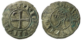 Crusaders, Antioch.Bohemund III.(1163-1201). BI Denier
Obv : +BOAMVNDVS, Profile bust with star right.
Rev : +ANTIOCHIA, Small cross with crescent in ...