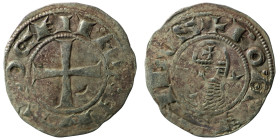 Crusaders, Antioch.Bohemund III.(1163-1201). BI Denier
Obv : +BOAMVNDVS, Profile bust with star right.
Rev : +ANTIOCHIA, Small cross with crescent in ...