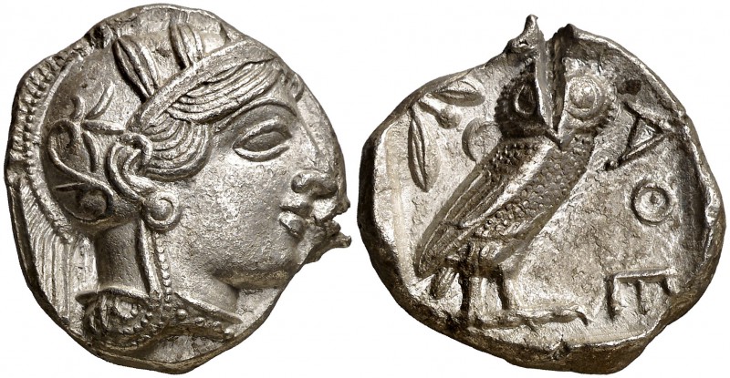 (454-404 a.C.). Ática. Atenas. Tetradracma. (S. 2526) (CNG. IV, 1597). 17 g. Gol...