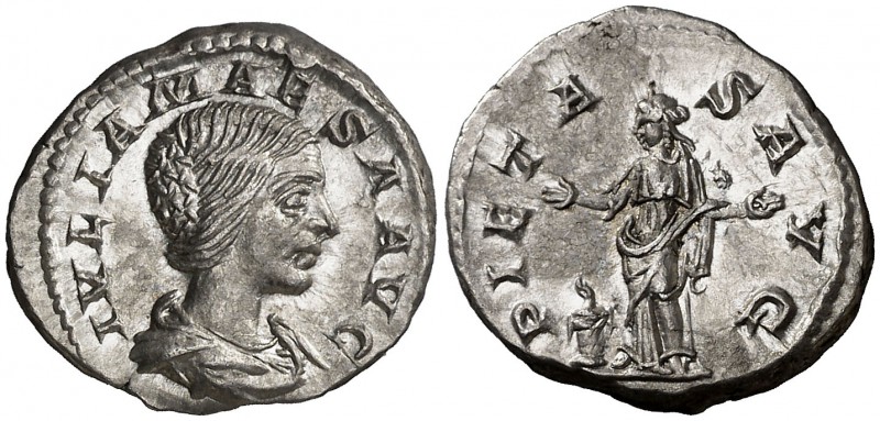 (218-220 d.C.). Julia Maesa. Denario. (Spink 7755) (S. 34a) (RIC. 266). 3,58 g. ...