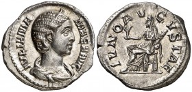 (231 d.C.). Julia Mamaea. Denario. (Spink 8211) (S. 32) (RIC. 341). 2,89 g. EBC.