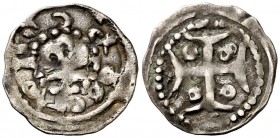Comtat de Barcelona. Ramon Berenguer III (1096-1131). Barcelona. Òbol. (Cru.V.S. 32.4) (Cru.C.G. 1840c). 0,49 g. Leyenda exterior degenerada que inici...