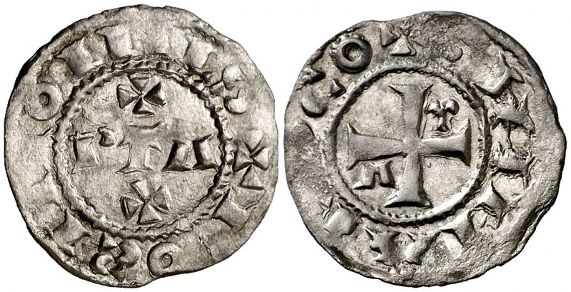Comtat del Rosselló. Gerard I (1102-1115). Perpinyà. Diner. (Cru.V.S. 111) (Cru....